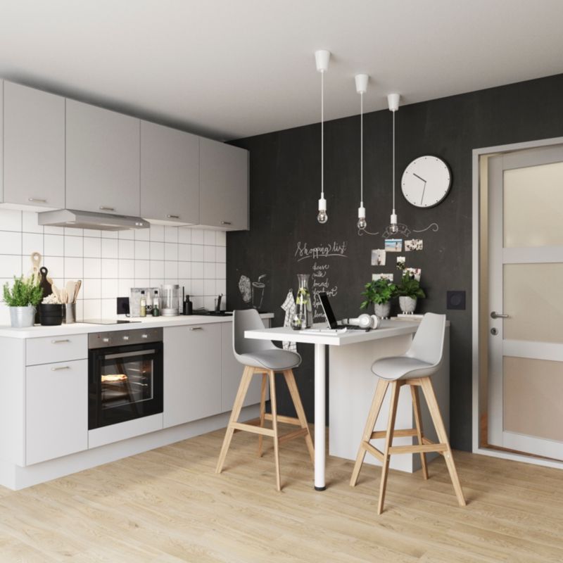 GoodHome Balsamita afslutningsliste 240 x 3,5 cm mat grå