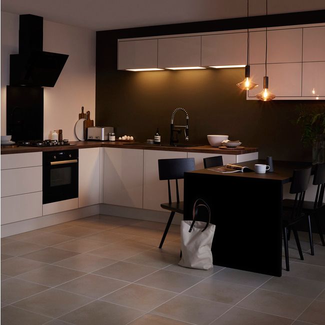 GoodHome Stevia afslutningsliste 240 x 3,5 cm kremet blank