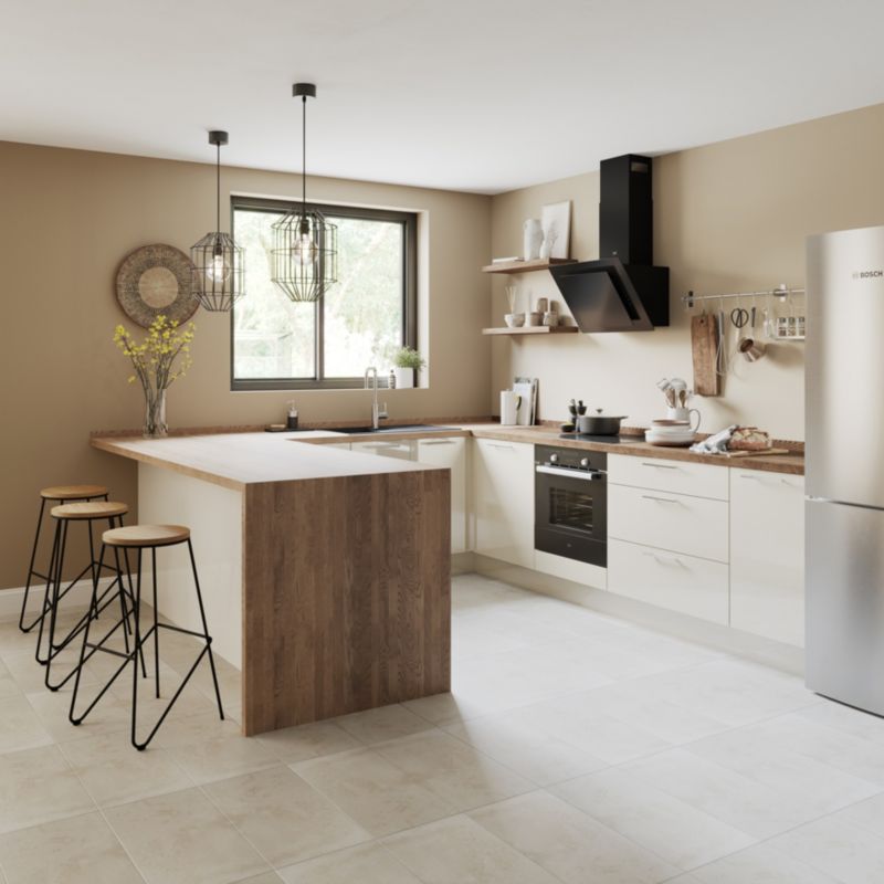 GoodHome Stevia afslutningsliste 240 x 3,5 cm kremet blank
