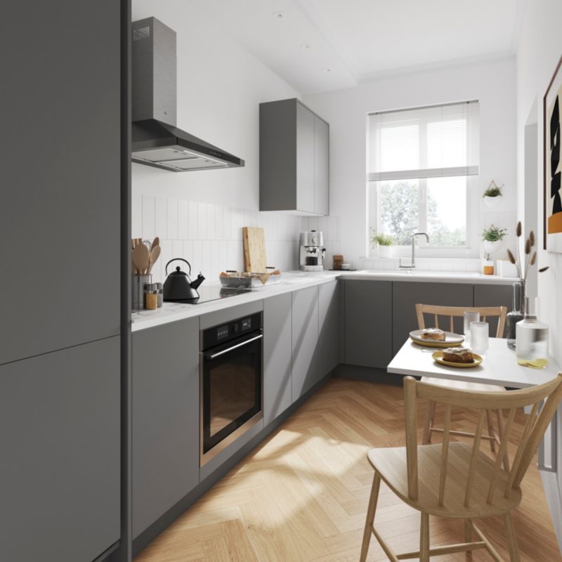 GoodHome Stevia afslutningsliste 3,5 x 240 cm mat grå