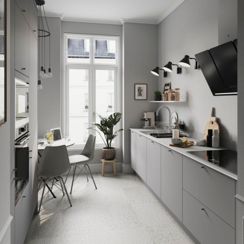 GoodHome Stevia afslutningsliste 3,5 x 240 cm mat grå