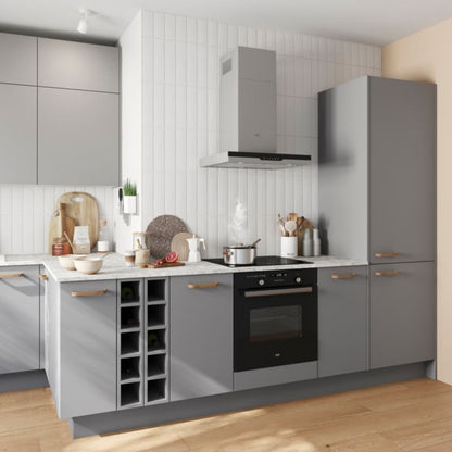 GoodHome Stevia afslutningsliste 3,5 x 240 cm mat grå