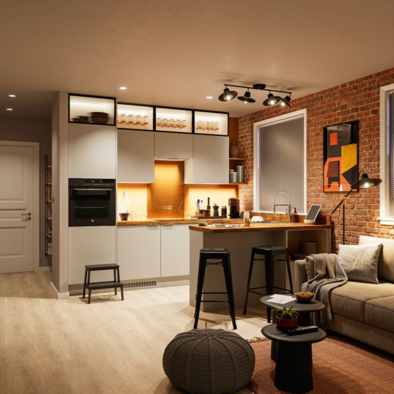 GoodHome Stevia afslutningsliste 3,5 x 240 cm mat grå