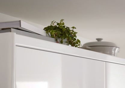 GoodHome Stevia / Garcinia afslutningsliste 240 x 3,5 cm i hvid højglans