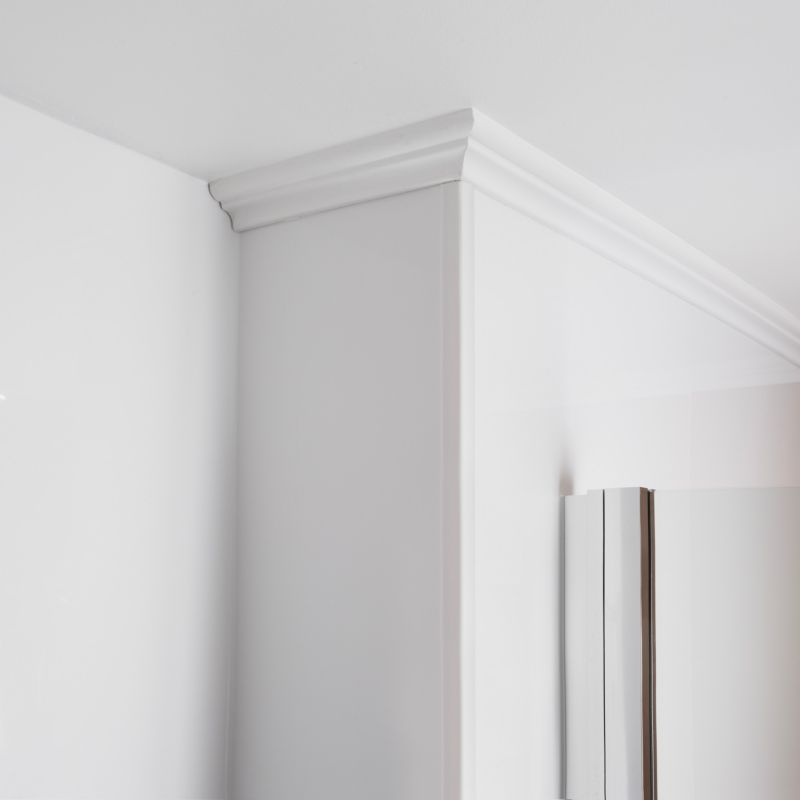 Selvklæbende PVC-afslutningsliste 25x25 mm, QUEST, fleksibel, blød dekorativ tape, hvid, 5 m