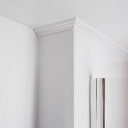 Selvklæbende PVC-afslutningsliste 25x25 mm, QUEST, fleksibel, blød dekorativ tape, hvid, 5 m