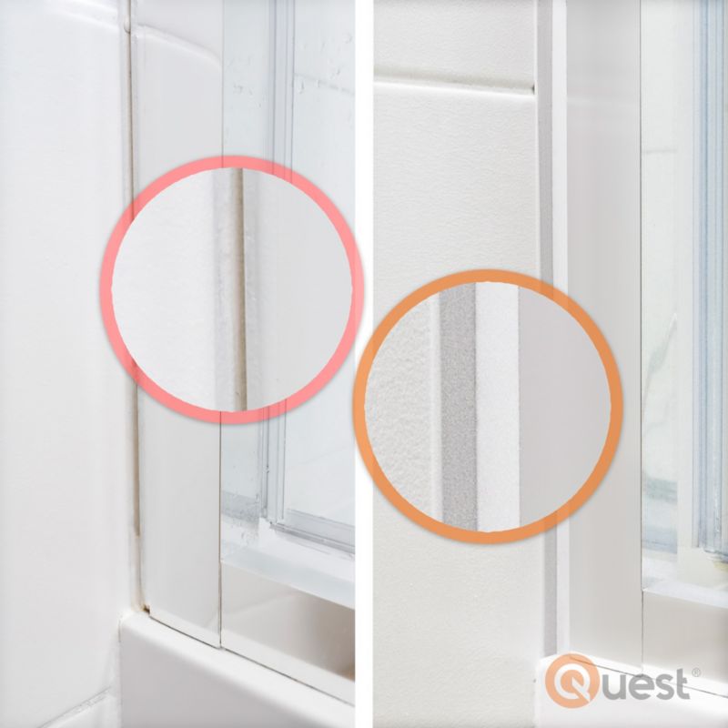 Selvklæbende PVC-afslutningsliste 25x25 mm, QUEST, fleksibel, blød dekorativ tape, hvid, 5 m
