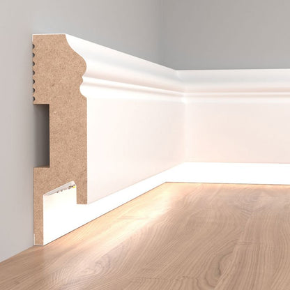 Maskerende afslutningsliste i MDF Foge LED LB3 100 x 30 x 2000 mm