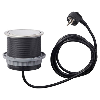 Udtrækkelig Otio strømfordeler 100 mm med 3 jordede stik, 16 A, 2 USB, 3 x 1,5 mm², 2 m