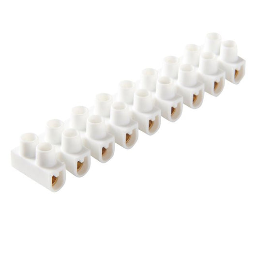 Diall 12-polet klemrække 4 mm 6 A hvid