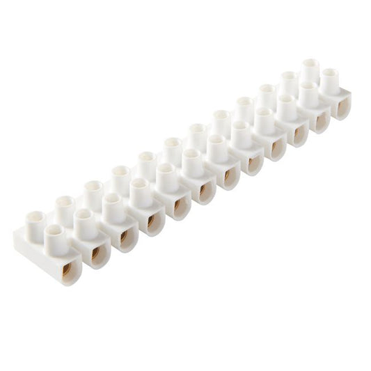 12-polet klemrække Diall 6 mm 10 A hvid