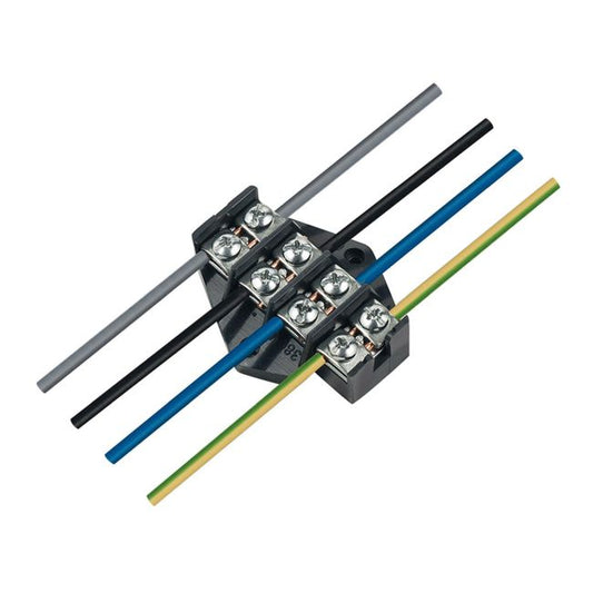 Elektro-Plast klemrække 4 x 10 mm² sort