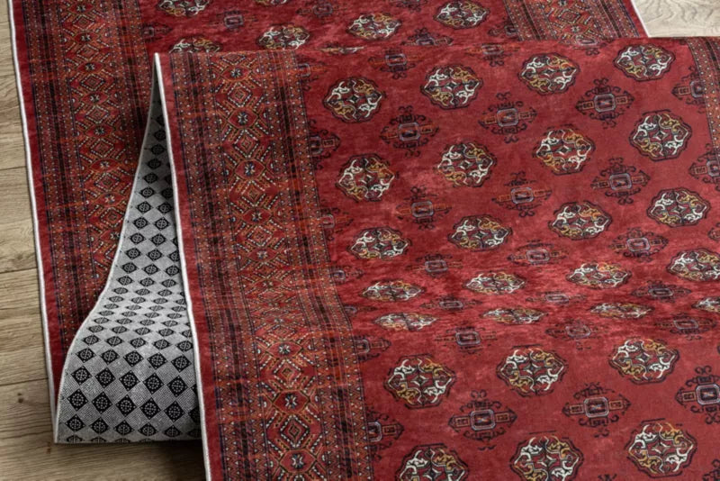 Løber 100x950 cm Rød Polyester Antiskrid