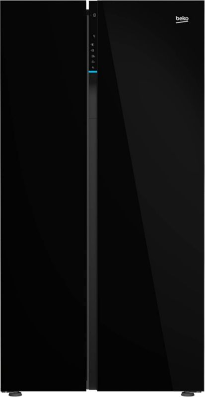 Beko SBS GN16314 køleskab med sort glas, 179 cm