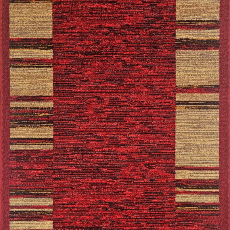 Løber Antislip 90 cm Bordeaux/Grå ADAGIO 31