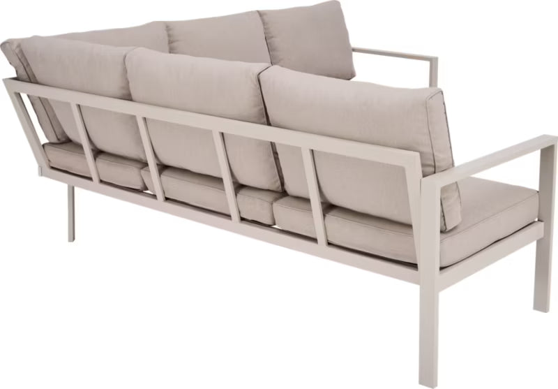 Loungesæt Bali 195x80 cm Beige Aluminium med Bord