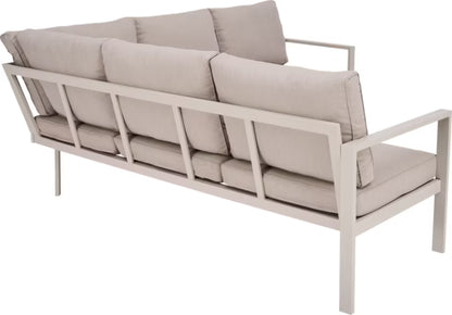Loungesæt Bali 195x80 cm Beige Aluminium med Bord