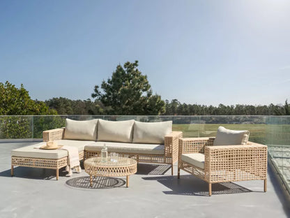 Loungesæt Calasetta 4 Personer Beige Technorattan