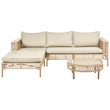 Loungesæt Calasetta 4 Personer Beige Technorattan