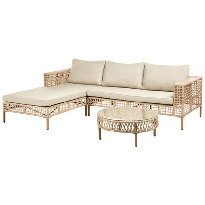Loungesæt Calasetta 4 Personer Beige Technorattan