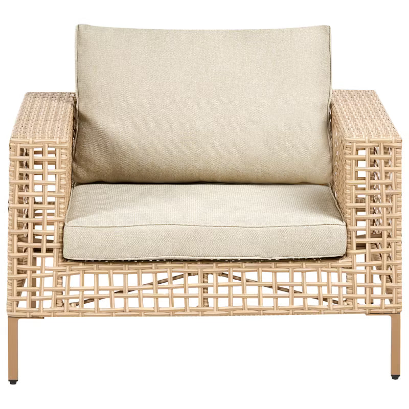 Loungesæt Calasetta 4 Personer Beige Technorattan