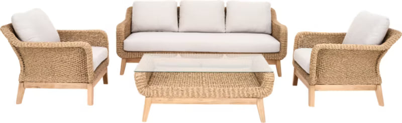 Loungesæt Calora 5 Personer Natur Aluminium