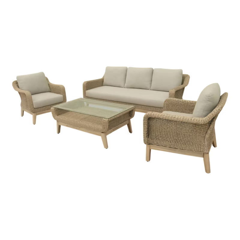 Loungesæt Calora 5 Personer Natur Aluminium