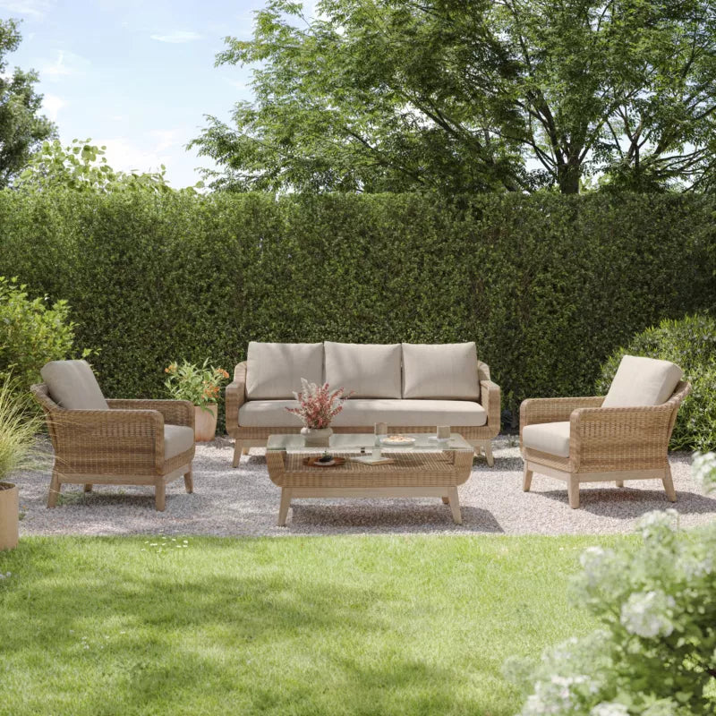 Loungesæt Calora 5 Personer Natur Aluminium