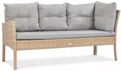 Loungesæt Cortina 222x166 cm Beige Polyrattan