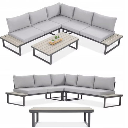 Loungesæt EMERSON 220x220 cm Grå