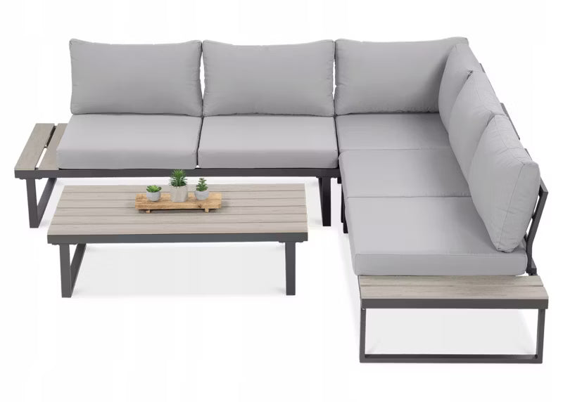 Loungesæt EMERSON 220x220 cm Grå