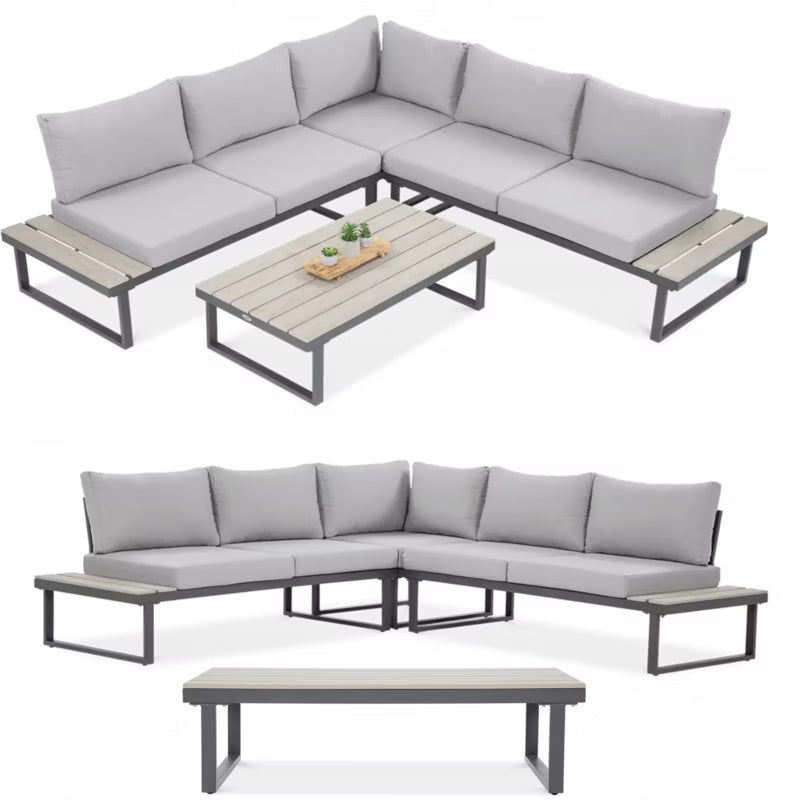 Loungesæt EMERSON 220x220 cm Grå