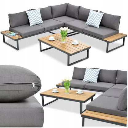 Loungesæt Havemøbler EMERSON 220x220 cm Grå