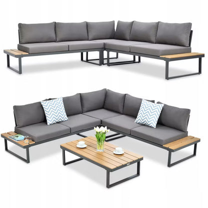 Loungesæt Havemøbler EMERSON 220x220 cm Grå