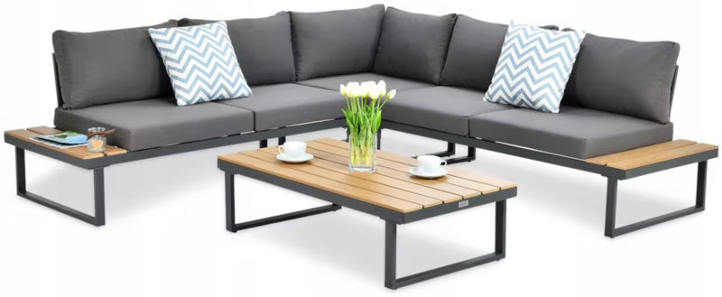 Loungesæt Havemøbler EMERSON 220x220 cm Grå