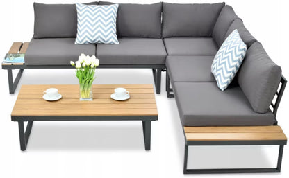 Loungesæt Havemøbler EMERSON 220x220 cm Grå