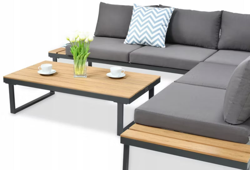Loungesæt Havemøbler EMERSON 220x220 cm Grå