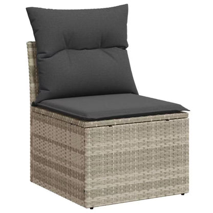 Loungesæt Havemøbler Modulopbygget Grå Polyrattan