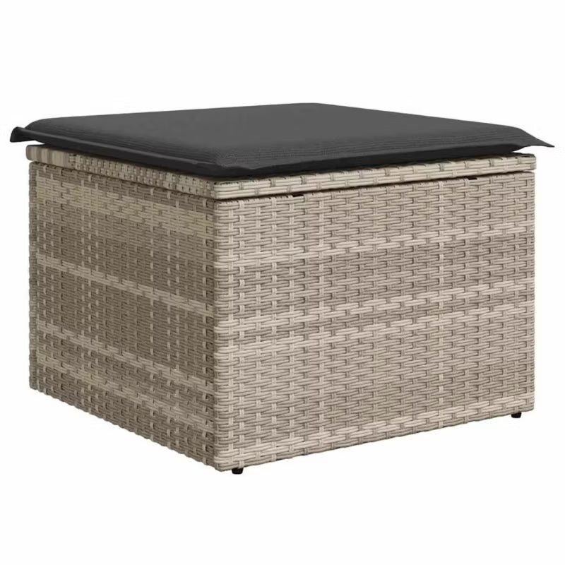 Loungesæt Havemøbler Modulopbygget Grå Polyrattan