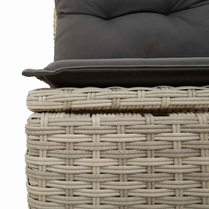 Loungesæt Havemøbler Modulopbygget Grå Polyrattan