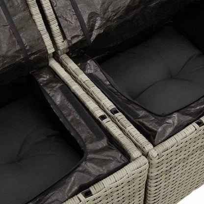 Loungesæt Havemøbler Modulopbygget Grå Polyrattan
