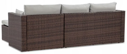 Loungesæt Lizbona 211x138 cm Brun Grå
