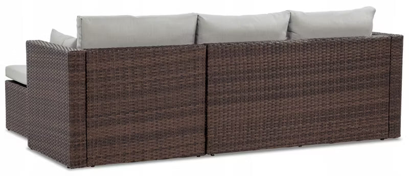 Loungesæt Lizbona 211x138 cm Brun Grå