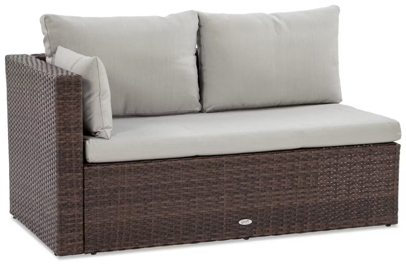 Loungesæt Lizbona 211x138 cm Brun Grå