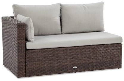Loungesæt Lizbona 211x138 cm Brun Grå