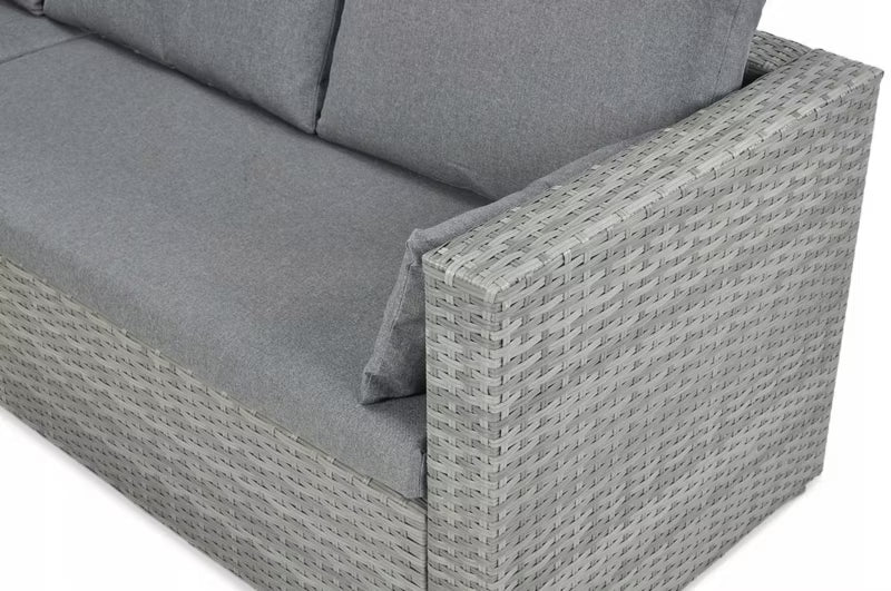 Loungesæt Lizbona Polyrattan Grå