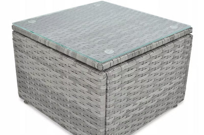 Loungesæt Lizbona Polyrattan Grå