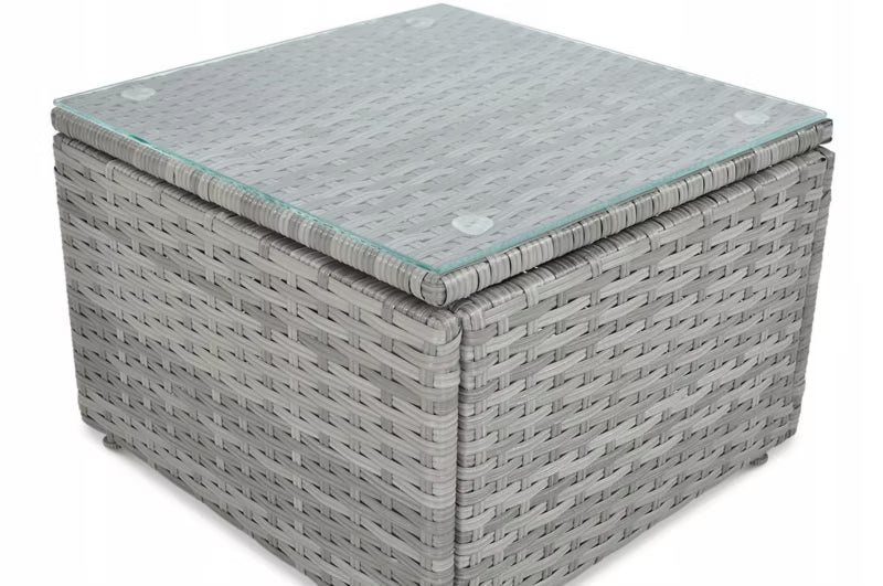 Loungesæt Lizbona Polyrattan Grå