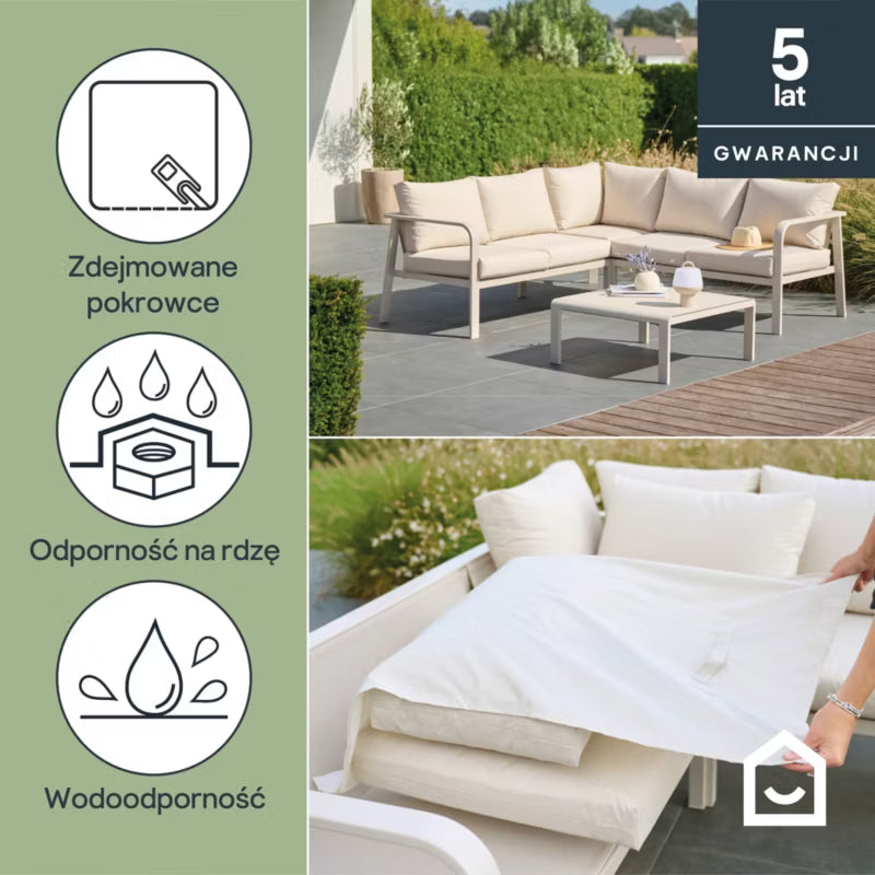 Loungesæt Mallia 5-Personer Beige Aluminium