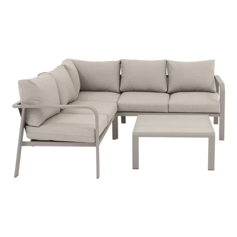 Loungesæt Mallia 5-Personer Beige Aluminium